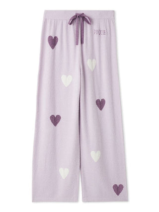Gelato Pique Hot Smoothie Heart Jacquard Pants in lavender