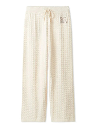 Gelato Pique Smoothie Aran Pattern Pants in cream