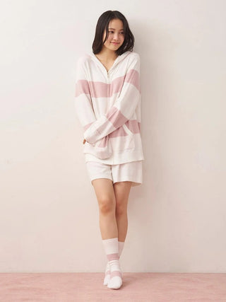 Smoothie Three-Color Stripe Hoodie - view 5