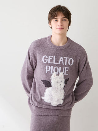 [HALLOWEEN] Men's Night Parade Dogs Jacquard Pullover - view 4
