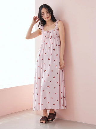 Strawberry Rayon Dress With Built-in Bra