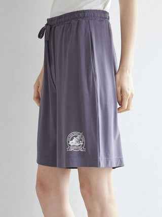 [UV-cut] Pique Emblem Printed Shorts