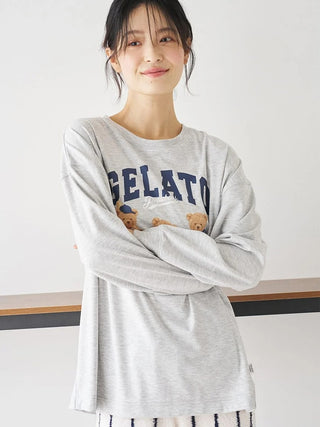 Sporty Bears One-point Printed Oversized Long-sleeve T-shirt - view 5