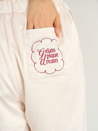 Satin Pants With Lace & Ribbon