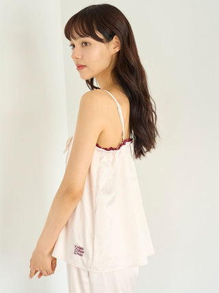 Satin Camisole With Lace & Ribbon