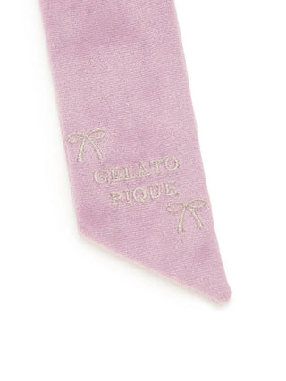 Lavender Ribbon Velour Hair Scrunchie