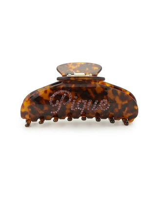 Gelato Pique Marble Logo Hair Clip in brown