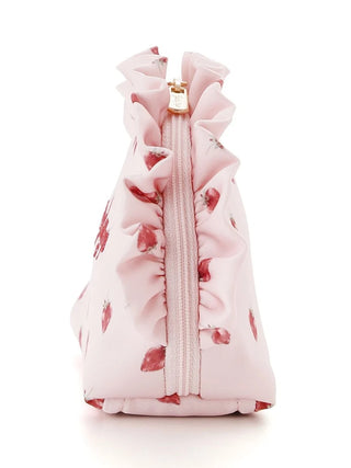 Strawberry Printed Frill Pouch