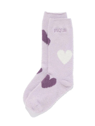 Gelato Pique Hot Smoothie Heart Jacquard Socks in lavender