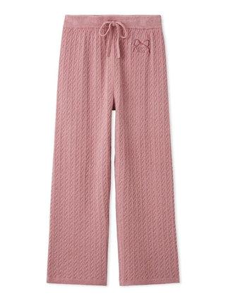 Gelato Pique Smoothie Aran Pattern Pants in pink