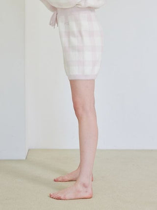 Checkered Cardigan & Shorts Set