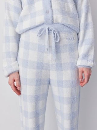 Checkered Cardigan & Long Pants Set