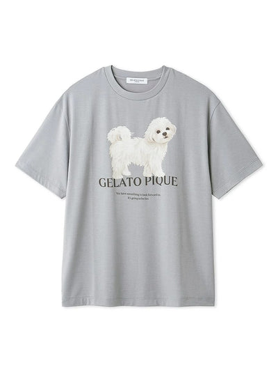 Men's Walking Dog One-point Printed Cool Touch T-Shirt gelato pique