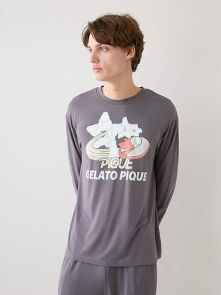 Men's Spaceship One-point Printed Long-sleeve T-shirt - view 5