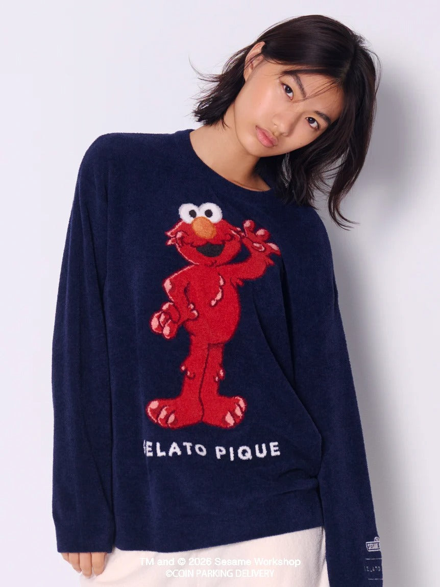 SESAME STREET×CPD HOOME meets GELATO PIQUE] Airy Moco Jacquard Pullov