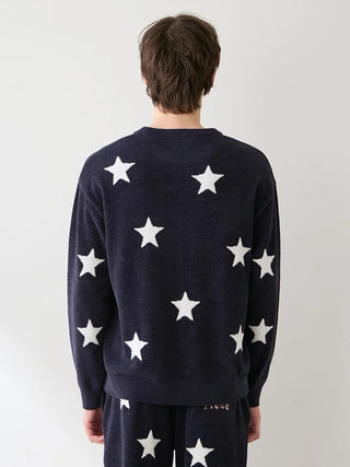 Unisex Airy Moco College Logo Star Jacquard Pullover
