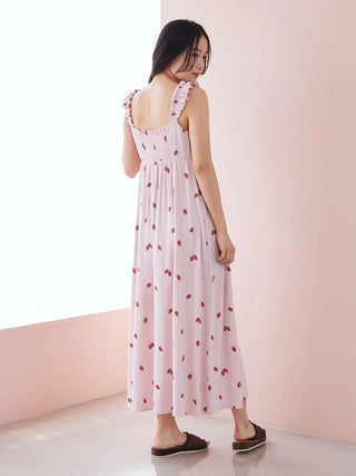 Strawberry Rayon Dress With Built-in Bra