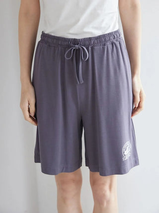 [UV-cut] Pique Emblem Printed Shorts