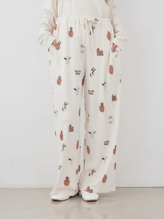 [HALLOWEEN] Night Parade Dogs Prints Pants - view 5