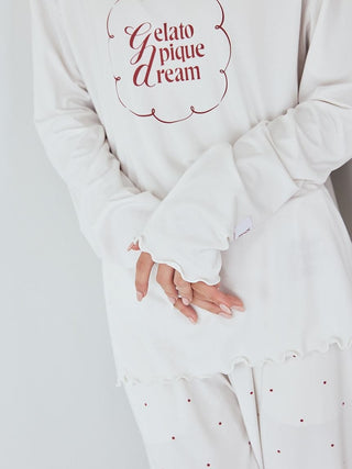 Hot Fabric Rayon One Point Logo Long T-shirt