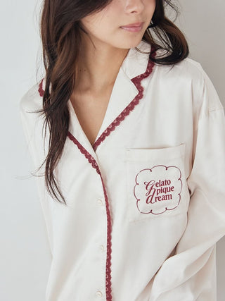 Satin Shirt With Lace