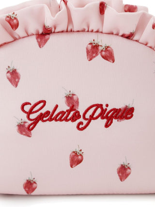 Strawberry Printed Frill Pouch