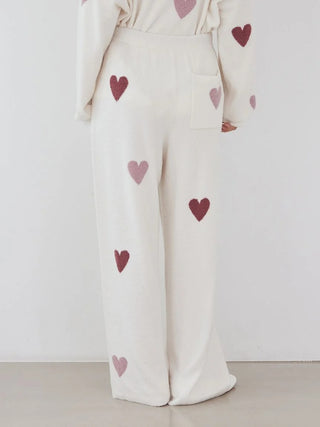 Hot Smoothie Heart Jacquard Pants - view 6