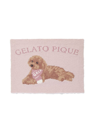 Gelato Pique [CAT&DOG] Baby Moco Poodle Printed Pet Blanket in pink