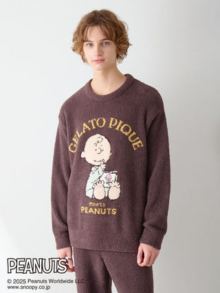 [PEANUTS] Men's Original Art Jacquard Pullover & Pants Set