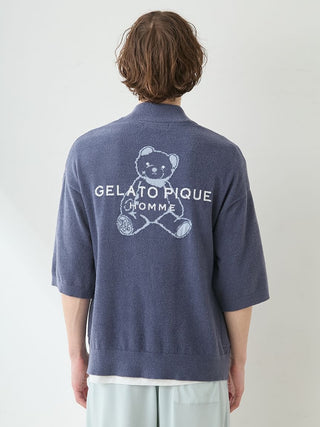Men's Cool Smoothie Lite Bear Jacquard Cardigan