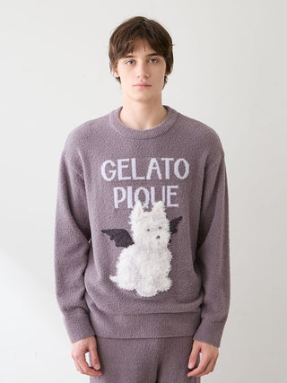 [HALLOWEEN] Men's Night Parade Dogs Jacquard Pullover - view 6