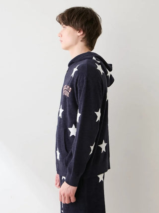 Unisex Airy Moco College Logo Star Jacquard Hoodie