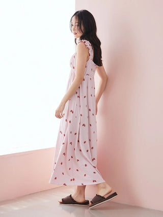 Strawberry Rayon Dress With Built-in Bra