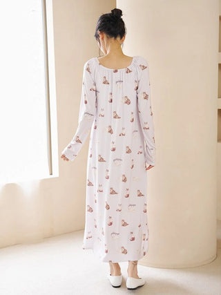 Cat All-over Printed Dress with built-in bra - view 7