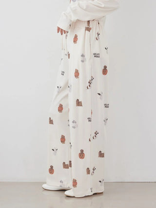 [HALLOWEEN] Night Parade Dogs Prints Pants - view 6