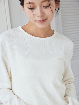 Heart Aran Cut-and-sew Pullover