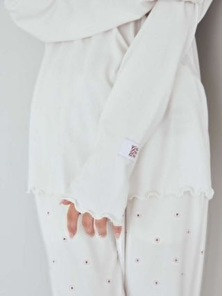 Hot Fabric Rayon One Point Logo Long T-shirt