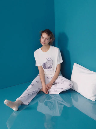 Cool-to-touch Sea Animals One Point Printed T-shirt