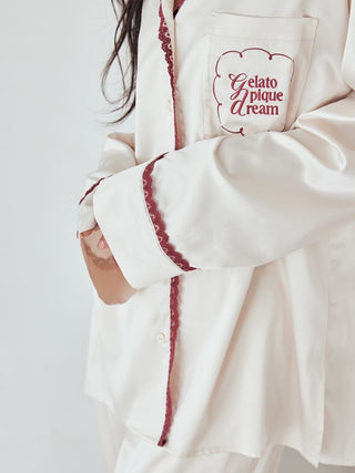 Satin Shirt With Lace