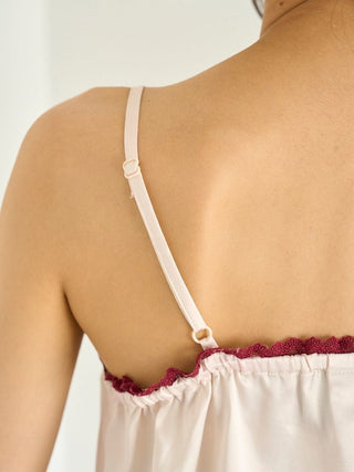 Satin Camisole With Lace & Ribbon
