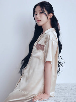 Cool Satin Lace Shirt