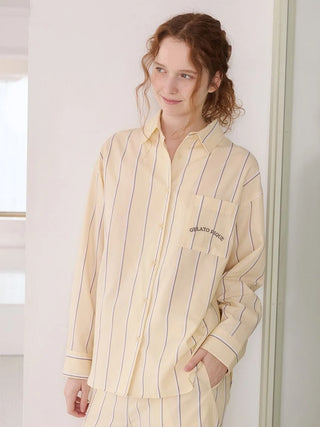 Striped Button-Up Shirt - view 11