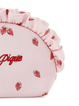 Strawberry Printed Frill Pouch