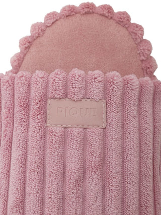 Wide Rib Knit Room Shoes