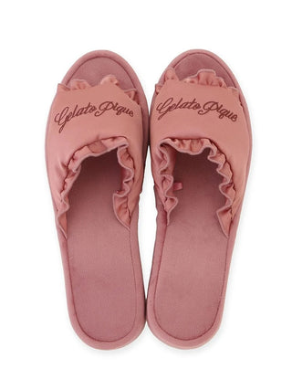Satin Frill Room Shoes