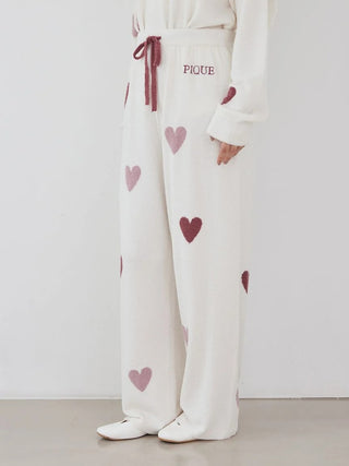 Hot Smoothie Heart Jacquard Pants - view 7