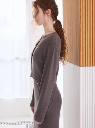 Smoothie Fine-ribbed Short-sleeve Cardigan