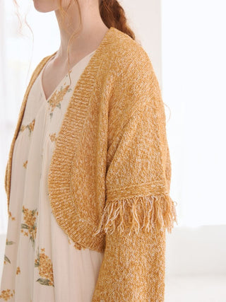 [Coming Soon] Melange Moco Fringe Bolero - view 7