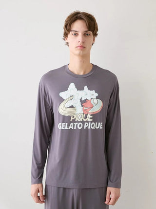 Men's Spaceship One-point Printed Long-sleeve T-shirt - view 7