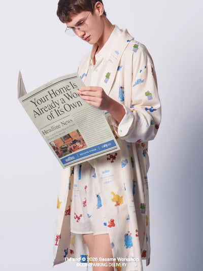 [SESAME STREET×CPD HOOME meets GELATO PIQUE] All-Over Print Gown gelato pique